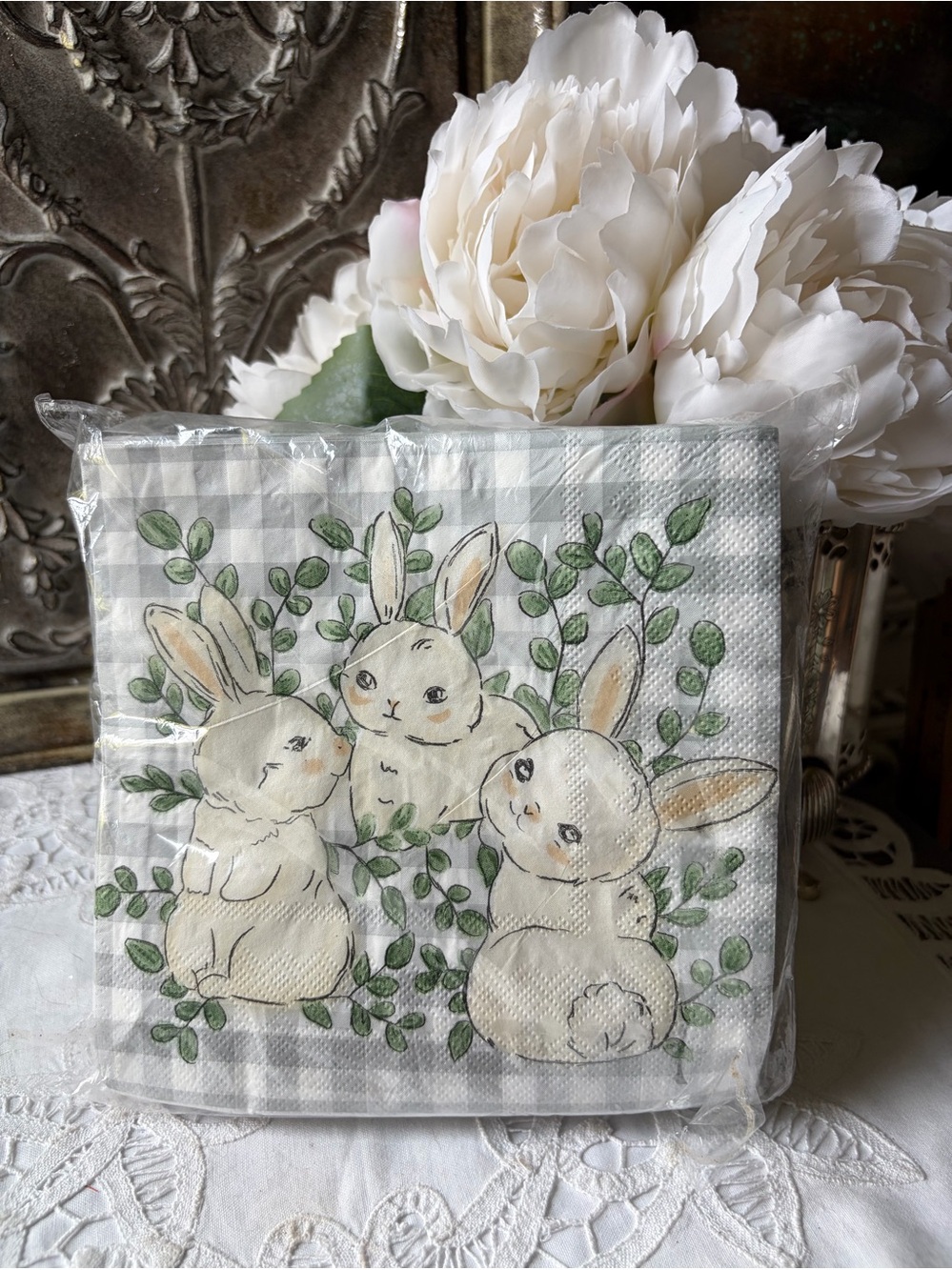 Bunny paper napkins 80 count